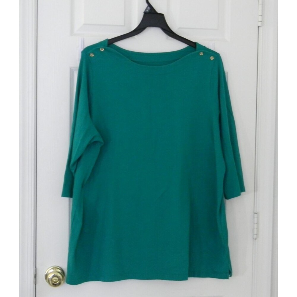 Jessica London Boatneck Tunic Long Sleeve Kelly Green 26/28
